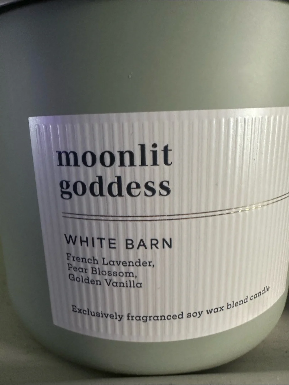 White Barn Moonlit Goddess Scented Candle - Green X2